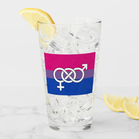 Symbol-Markierung für Bisexual Glas (Vorderseite Ice)
