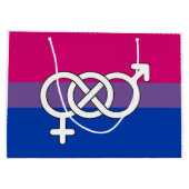 Symbol-Markierung für Bisexual Große Geschenktüte (Rückseite)