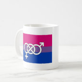 Symbol-Markierung für Bisexual Kaffeetasse (Vorderseite Links)