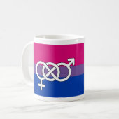 Symbol-Markierung für Bisexual Kaffeetasse (Vorderseite Links)