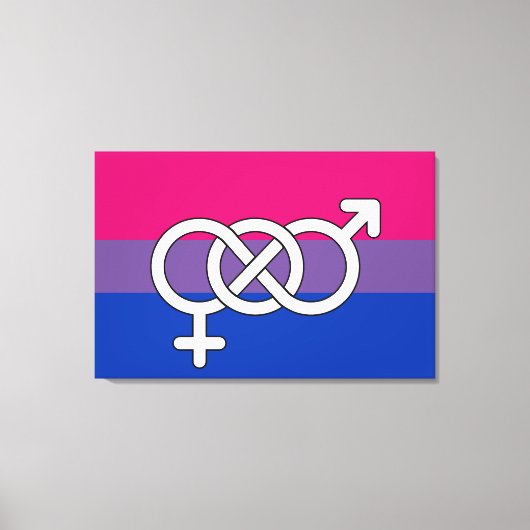 Symbol-Markierung für Bisexual Leinwanddruck (Vorderseite)