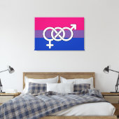 Symbol-Markierung für Bisexual Leinwanddruck (Insitu (Schlafzimmer))