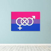 Symbol-Markierung für Bisexual Leinwanddruck (Insitu (Holzboden))