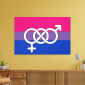 Symbol-Markierung für Bisexual Leinwanddruck (Insitu (Wohnzimmer))