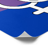 Symbol-Markierung für Bisexual Poster (Ecke)