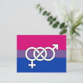 Symbol-Markierung für Bisexual Postkarte (Stehend Vorderseite)