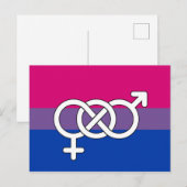 Symbol-Markierung für Bisexual Postkarte (Vorne/Hinten)