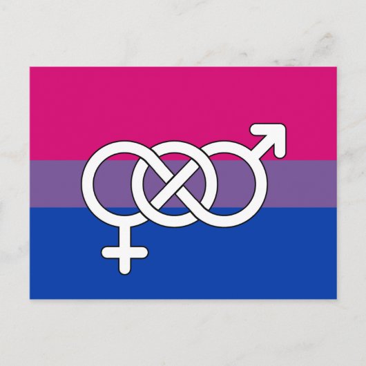 Symbol-Markierung für Bisexual Postkarte (Vorderseite)