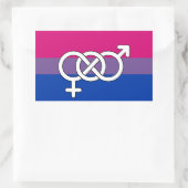 Symbol-Markierung für Bisexual Rechteckiger Aufkleber (Tasche)