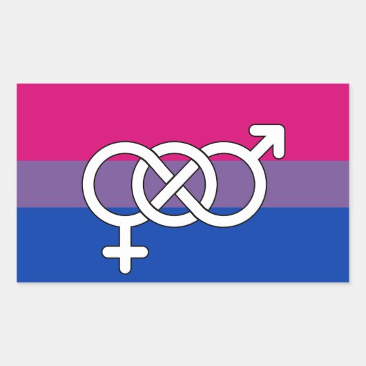 Symbol-Markierung für Bisexual Rechteckiger Aufkleber (Vorderseite)