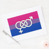 Symbol-Markierung für Bisexual Rechteckiger Aufkleber (Umschlag)