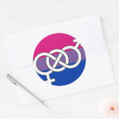 Symbol-Markierung für Bisexual Runder Aufkleber (Umschlag)