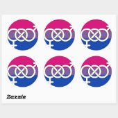 Symbol-Markierung für Bisexual Runder Aufkleber (Blatt)