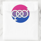 Symbol-Markierung für Bisexual Runder Aufkleber (Tasche)