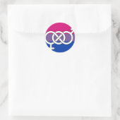 Symbol-Markierung für Bisexual Runder Aufkleber (Tasche)