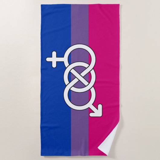 Symbol-Markierung für Bisexual Strandtuch (Vorderseite)