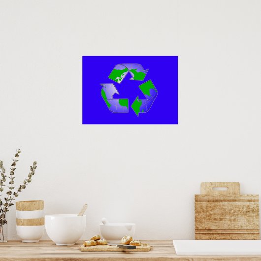 Symbol mit Earth Poster gerecycelt (Küche)