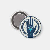 Symbol mit mittlerem Auge Magnet (Vorderseite/Rückseite)