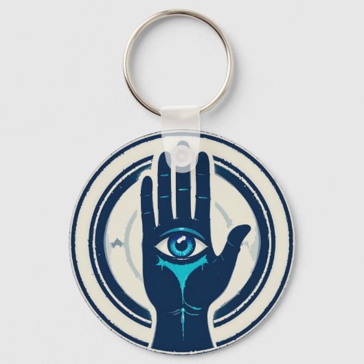 Symbol mit mittlerem Auge Schlüsselanhänger (Vorderseite)