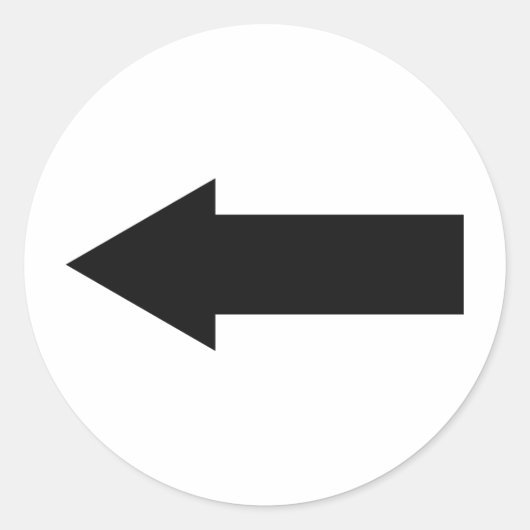 Symbol mit schwarzem Pfeil verlassen Runder Aufkleber (Vorderseite)