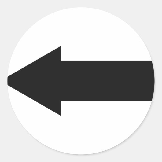 Symbol mit schwarzem Pfeil verlassen Runder Aufkleber (Vorderseite)