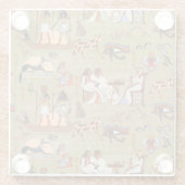 Symbol-Muster Ägyptens | Glasuntersetzer (Rückseite)