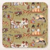 Symbol-Muster Ägyptens | Rechteckiger Pappuntersetzer (Vorderseite)
