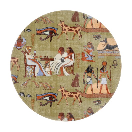 Symbol-Muster Ägyptens | Schneidebrett (Vorderseite)