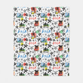 Symbol-Muster Asiens | Fleecedecke (Vorderseite)