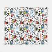 Symbol-Muster Asiens | Fleecedecke (Vorderseite (Horizontal))