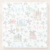 Symbol-Muster Asiens | Glasuntersetzer (Rückseite)