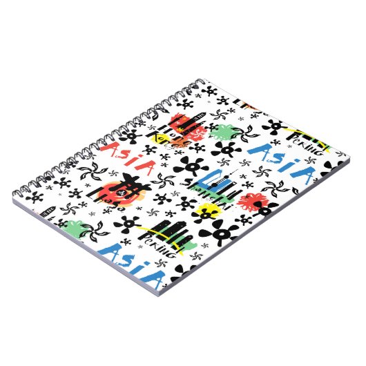 Symbol-Muster Asiens | Notizblock (Linke Seite)