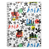 Symbol-Muster Asiens | Notizblock (Vorderseite)