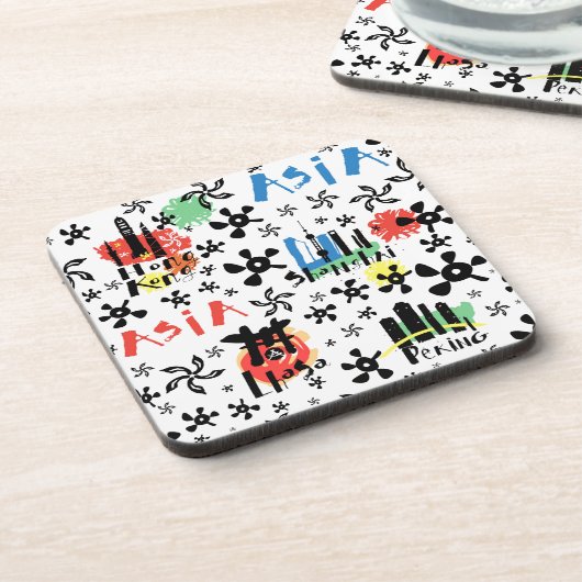 Symbol-Muster Asiens | Untersetzer (Linke Seite)