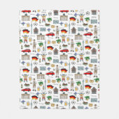 Symbol-Muster Deutschlands | Fleecedecke (Vorderseite)