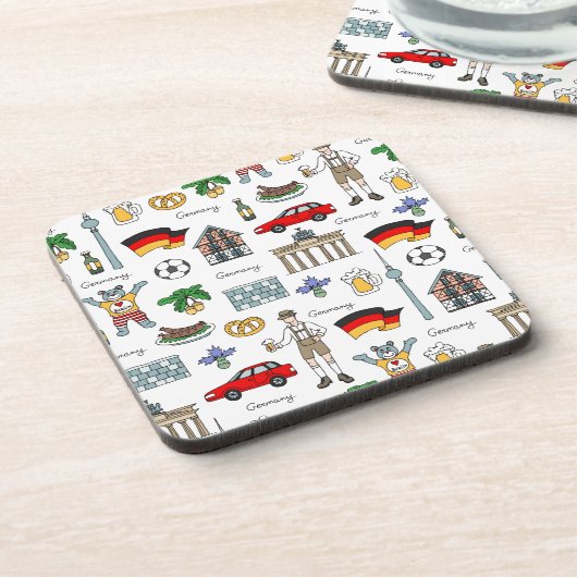 Symbol-Muster Deutschlands | Getränkeuntersetzer (Linke Seite)