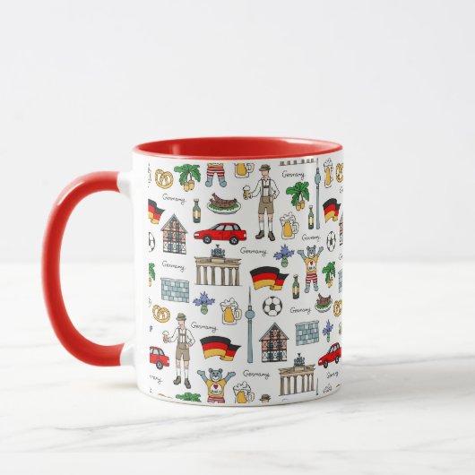 Symbol-Muster Deutschlands | Tasse (Links)