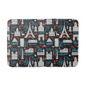 Symbol-Muster Frankreichs | Badematte (Vorderseite)