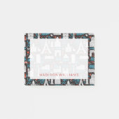 Symbol-Muster Frankreichs | Post-it Klebezettel (Vorderseite)