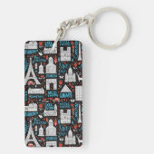 Symbol-Muster Frankreichs | Schlüsselanhänger (Rückseite)