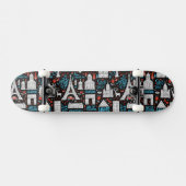 Symbol-Muster Frankreichs | Skateboard (Horizontal)