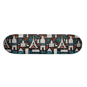 Symbol-Muster Frankreichs Skateboard
