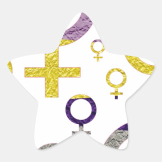 Symbol-Muster für Frauen Stern-Aufkleber