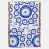 Symbol-Muster für griechisches Auge Viel Glück Decke (Vorderseite Vertikal)