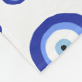 Symbol-Muster für griechisches Auge Viel Glück Fleecedecke (Ecke)