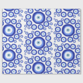 Symbol-Muster für griechisches Auge Viel Glück Geschenkpapier (Flach)