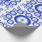 Symbol-Muster für griechisches Auge Viel Glück Geschenkpapier (Ecke)