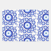 Symbol-Muster für griechisches Auge Viel Glück Geschenkpapier Set (Vorderseite)