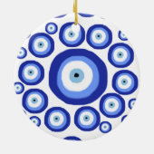 Symbol-Muster für griechisches Auge Viel Glück Keramik Ornament (Hinten)