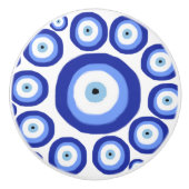 Symbol-Muster für griechisches Auge Viel Glück Keramikknauf (Vorderseite)